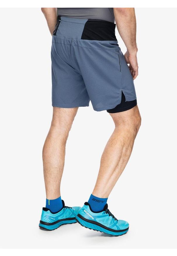 Spodenki do biegania męskie Inov-8 Trailfly Ultra 7 2in1 Short. Kolor: niebieski. Długość: krótkie. Sezon: lato