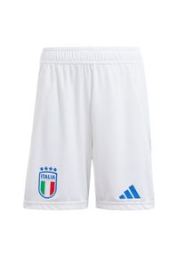 Adidas - Szorty Italy 24 Home Kids. Kolor: biały. Materiał: materiał