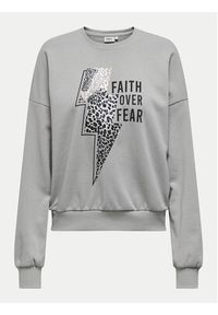 only - ONLY Bluza Runa 15313683 Szary Regular Fit. Kolor: szary. Materiał: bawełna #5