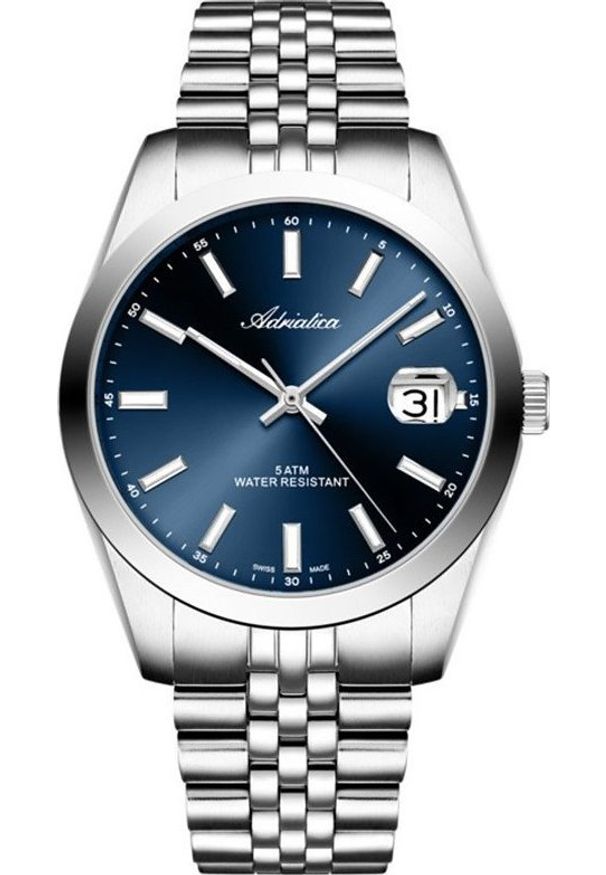 Zegarek Adriatica Zegarek męski Adriatica A1299.5115Q srebrny. Kolor: srebrny