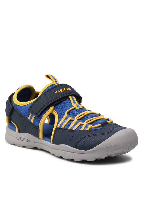 Sandały Geox J Vaniett B. C J255XC 014CE C0657 D Navy/Yellow. Kolor: niebieski. Materiał: skóra