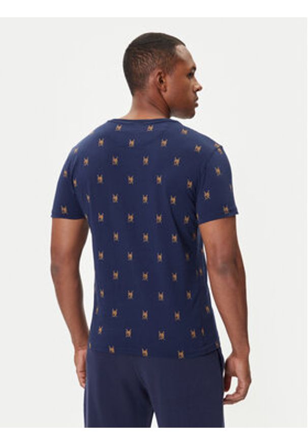 Polo Ralph Lauren T-Shirt 710P00081001 Granatowy Custom Slim Fit. Typ kołnierza: polo. Kolor: niebieski. Materiał: bawełna
