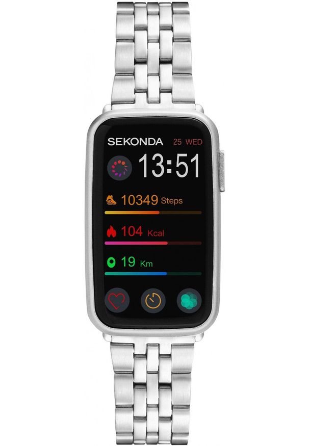 Smartwatch męski Sekonda 30279 srebrny bransoleta. Rodzaj zegarka: smartwatch. Kolor: srebrny