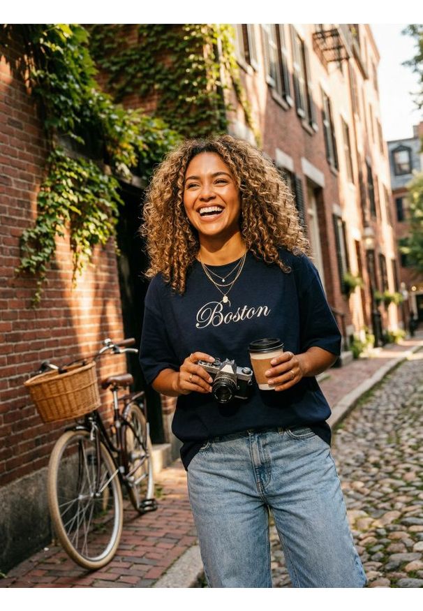 Sinsay - Bawełniana koszulka z napisem - granatowy. Kolor: niebieski. Materiał: bawełna. Wzór: napisy