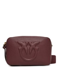 Pinko - PINKO Torebka Carrie Camera Bag Classic PE 25 PLTT 104336 A29Q Bordowy. Kolor: czerwony. Materiał: skórzane