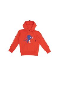 LEONE 1947 APPAREL - Nowa sportowa bluza dziecięca z kapturem. Typ kołnierza: kaptur. Kolor: czerwony. Sport: joga i pilates