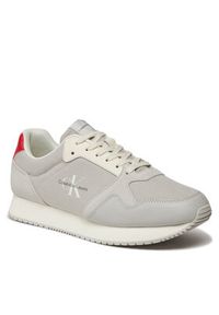 Calvin Klein Jeans Sneakersy Retro Runner Low Mix Ml Btw YM0YM00908 Beżowy. Kolor: beżowy #6