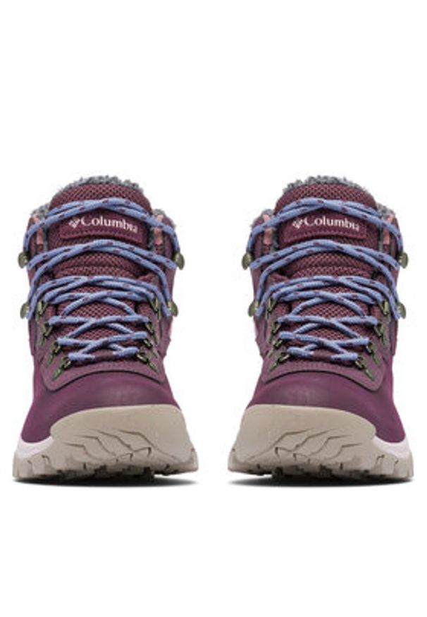 columbia - Columbia Trekkingi Newton Ridge Wp Omni-Heat II 2100221 Bordowy. Kolor: czerwony. Materiał: skóra
