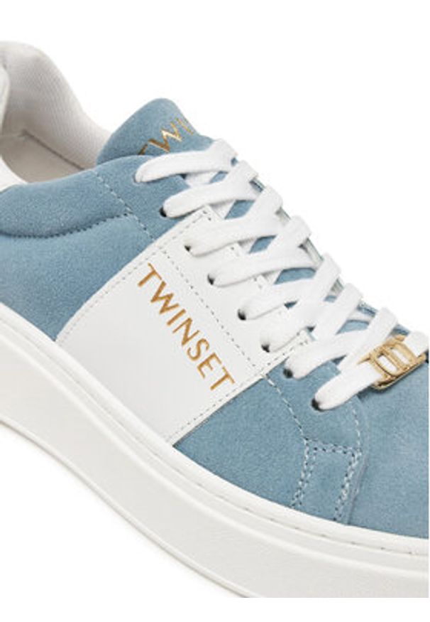 TwinSet - TWINSET Sneakersy 251GCJ01C Niebieski. Kolor: niebieski. Materiał: zamsz, skóra