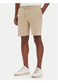 GANT - Gant Szorty sportowe 2009027 Beżowy Regular Fit. Kolor: beżowy. Materiał: bawełna. Styl: sportowy #1