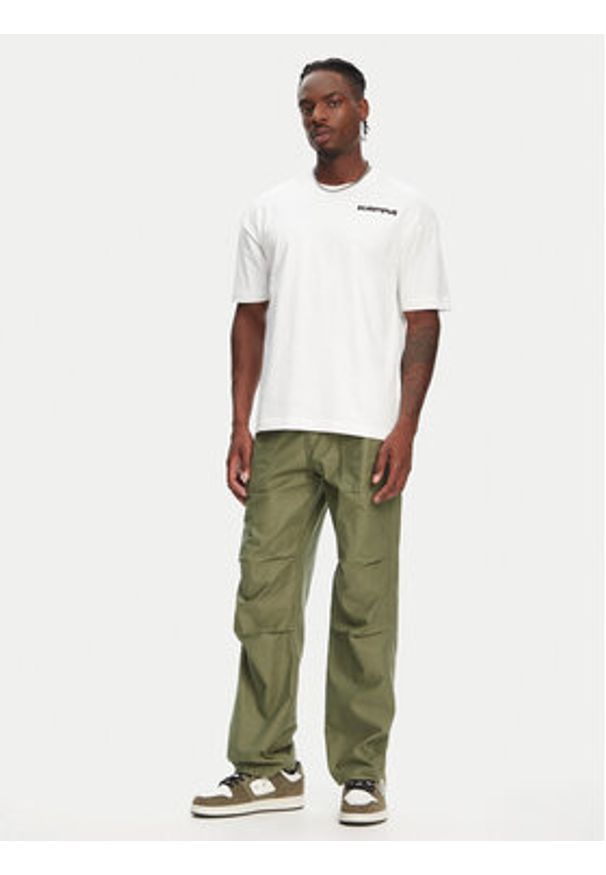 Kappa T-Shirt Nyle 351S5GW Biały Regular Fit. Kolor: biały. Materiał: bawełna