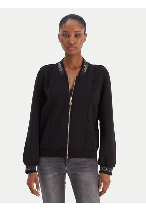 Liu Jo Sport Bluza TF5090 J4616 Czarny Regular Fit. Kolor: czarny. Materiał: syntetyk. Styl: sportowy