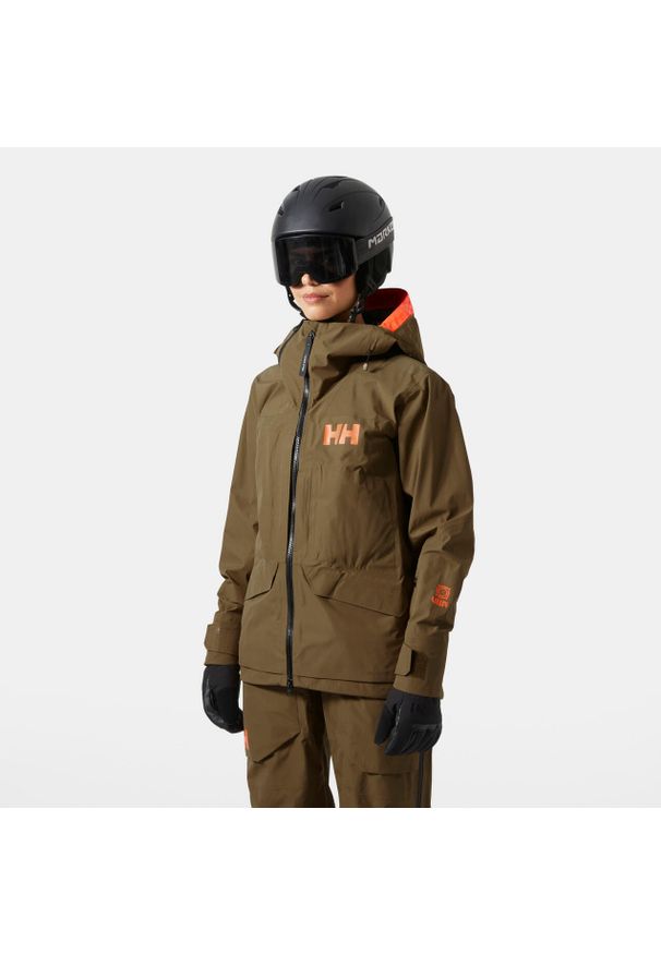 Damska kurtka narciarska Helly Hansen Ridge Infinity Shell. Kolor: brązowy, beżowy, wielokolorowy. Sezon: zima. Sport: narciarstwo