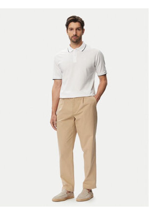 Jack & Jones Polo Weston 12297755 Biały Regular Fit. Typ kołnierza: polo. Kolor: biały. Materiał: bawełna