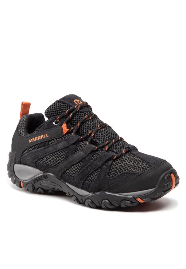 Trekkingi Merrell - Alverstone J48527 Black. Kolor: czarny. Materiał: zamsz, materiał, skóra. Sport: turystyka piesza