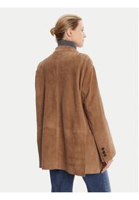 Weekend Max Mara Kurtka skórzana Rolanda 2525446071650 Brązowy Oversize. Kolor: brązowy. Materiał: skóra