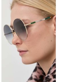 Chloe - Chloé okulary przeciwsłoneczne damskie kolor granatowy. Kształt: okrągłe. Kolor: niebieski #5
