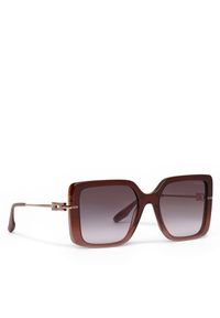 Trussardi Jeans - Okulary przeciwsłoneczne Trussardi. Kolor: brązowy