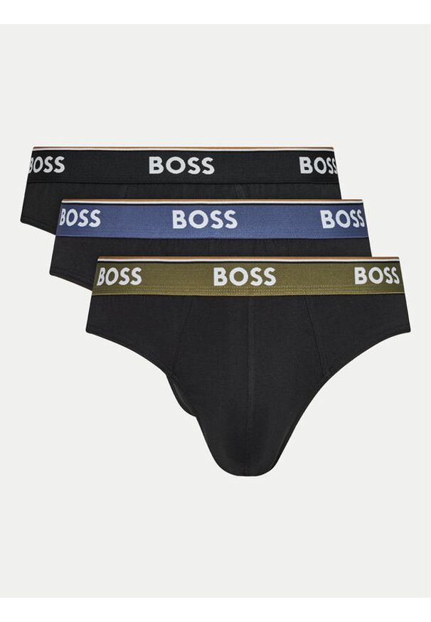 BOSS - Boss Komplet 3 par slipów 50517826 Czarny. Kolor: czarny. Materiał: bawełna