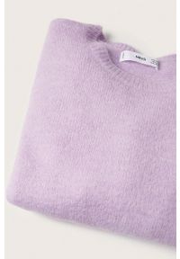 mango - Mango Sweter Elsa damski kolor fioletowy. Okazja: na co dzień. Kolor: fioletowy. Długość rękawa: długi rękaw. Długość: długie. Styl: casual #3