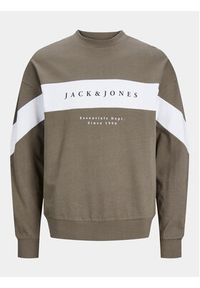 Jack & Jones - Jack&Jones Bluza Etimo 12249979 Zielony Loose Fit. Kolor: zielony. Materiał: bawełna