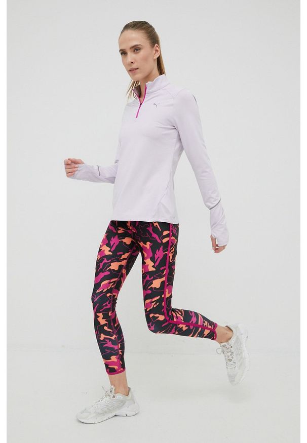 Puma legginsy treningowe Modern Sport damskie wzorzyste. Materiał: skóra, materiał. Styl: sportowy