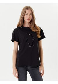 Liu Jo T-Shirt MF5412 JS923 Czarny Regular Fit. Kolor: czarny. Materiał: bawełna