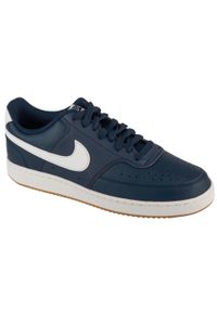 Nike - Buty sportowe Sneakersy męskie, Court Vision Low. Kolor: niebieski. Model: Nike Court. Sport: turystyka piesza