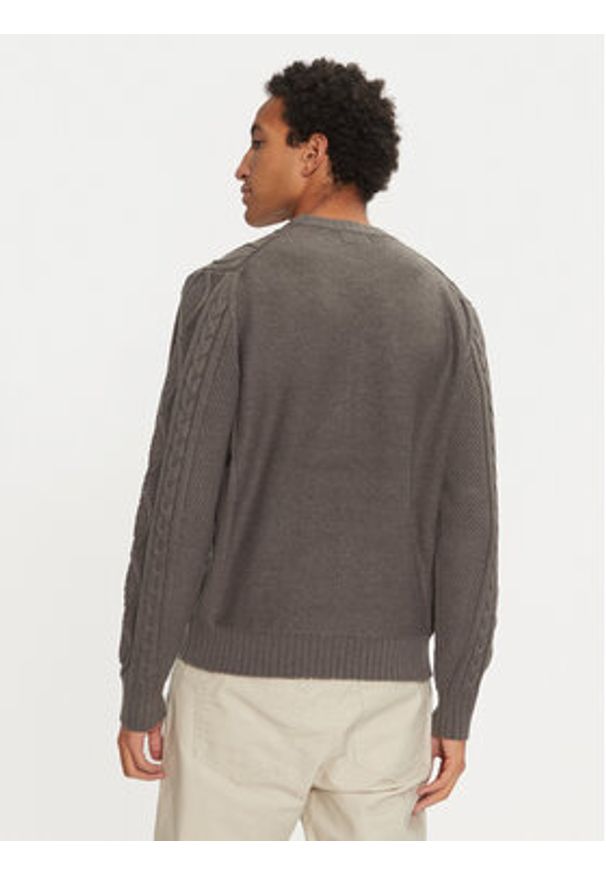 Guess Jeans Sweter M4BR34 Z3HN2 Szary Regular Fit. Kolor: szary. Materiał: syntetyk