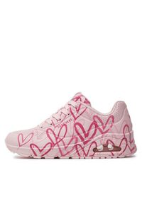 skechers - Skechers Sneakersy Uno Spread The Love 155507/LTPK Różowy. Kolor: różowy. Materiał: skóra