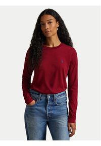 Polo Ralph Lauren Bluzka 211898699039 Bordowy Regular Fit. Typ kołnierza: polo. Kolor: czerwony. Materiał: bawełna