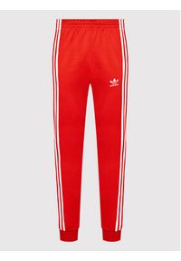 Adidas - adidas Spodnie dresowe adicolor Classics Primeblue HF2134 Czerwony Slim Fit. Kolor: czerwony. Materiał: syntetyk, dresówka, bawełna #4
