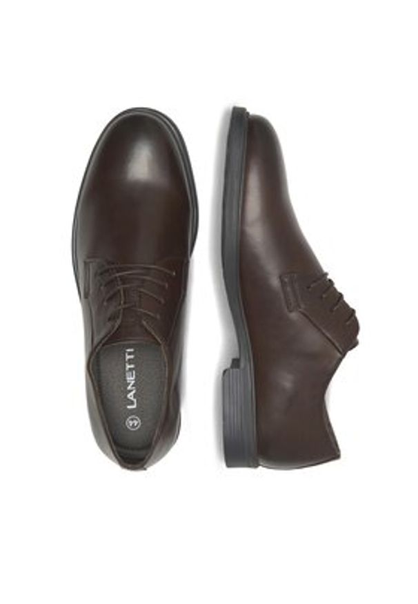 Lanetti Półbuty DURAIN-19S MI08 Brązowy. Kolor: brązowy. Materiał: skóra