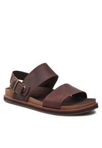 Timberland Sandały Amalfi Vibes 2Band Sandal TB0A419HV131 Brązowy. Kolor: brązowy. Materiał: skóra, nubuk