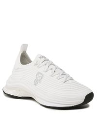 Karl Lagerfeld - Sneakersy KARL LAGERFELD KL63160 White Knit Textile. Kolor: biały. Materiał: materiał