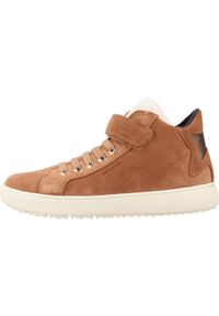 Tenisówki Geox Model J Theleven Wpf C Kolor Brązowy. Kolor: brązowy. Materiał: tkanina, skóra. Sport: turystyka piesza