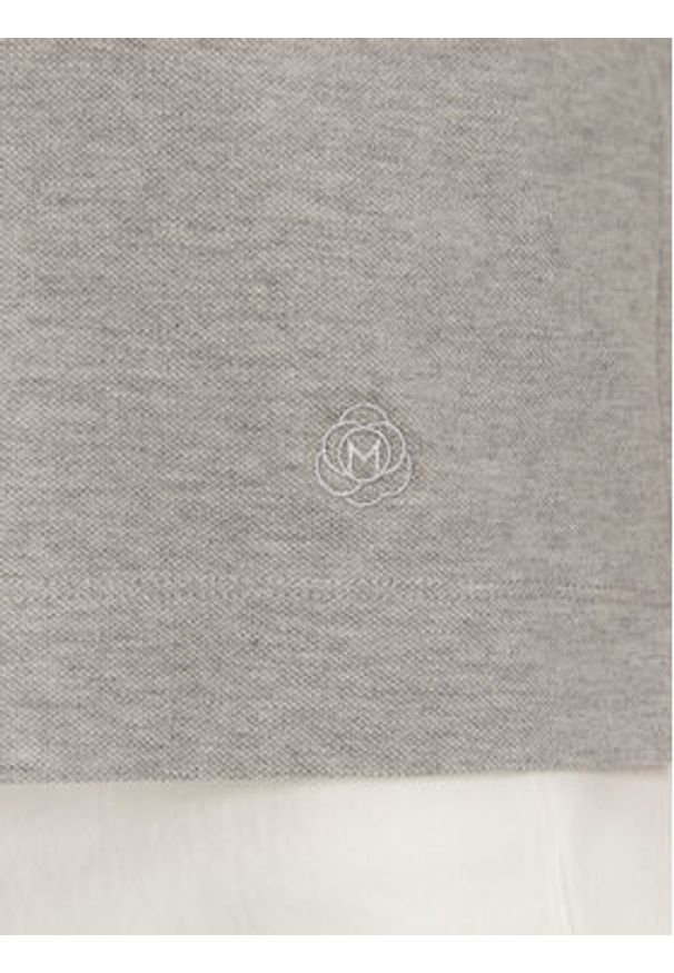 Marella Polo Gonzaga 2513951014 Szary Relaxed Fit. Typ kołnierza: polo. Kolor: szary. Materiał: bawełna