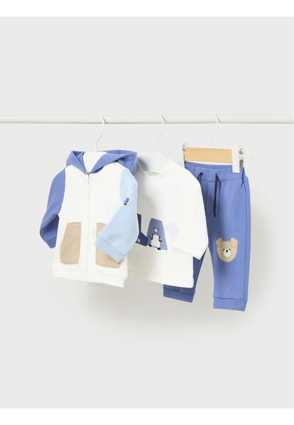 Komplet bluza, bluzka i spodnie Mayoral. Kolor: niebieski
