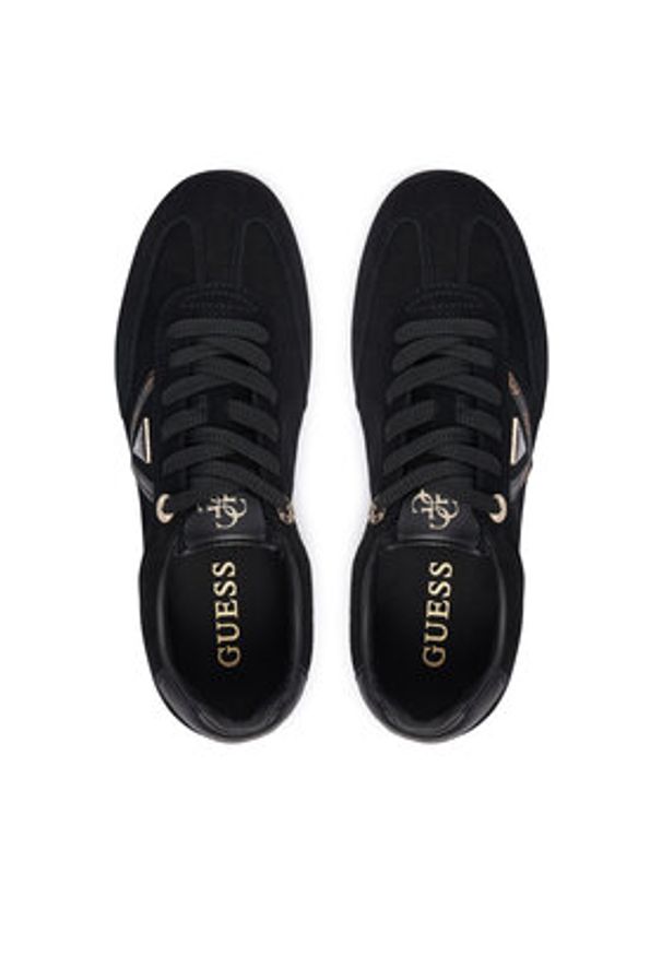 Guess Sneakersy Relli FLTREL SUE12 Czarny. Kolor: czarny. Materiał: skóra, zamsz