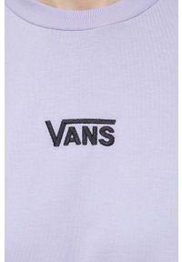 Vans sukienka bawełniana kolor fioletowy mini prosta. Kolor: fioletowy. Materiał: bawełna. Wzór: aplikacja. Typ sukienki: proste. Styl: klasyczny. Długość: mini #4