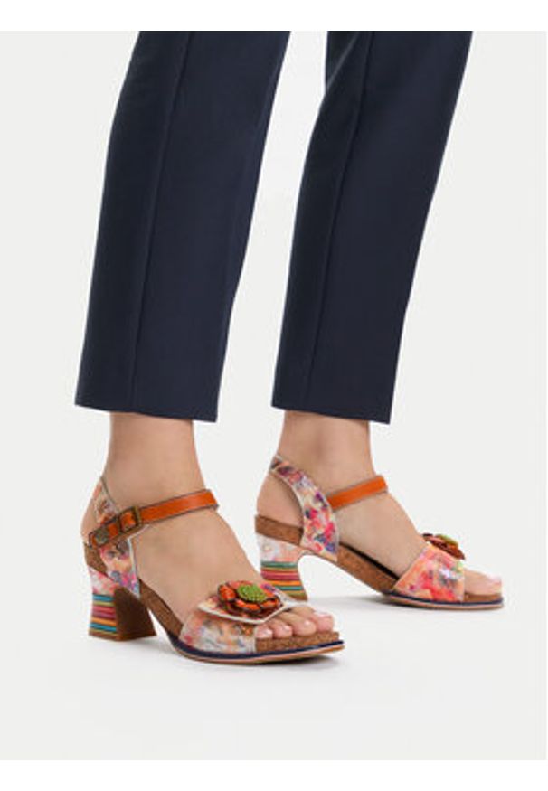 Laura Vita Sandały Decbyo 22 Pomarańczowy. Kolor: pomarańczowy. Materiał: skóra
