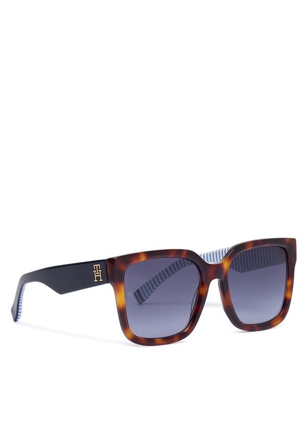 TOMMY HILFIGER - Okulary przeciwsłoneczne Tommy Hilfiger. Kolor: brązowy