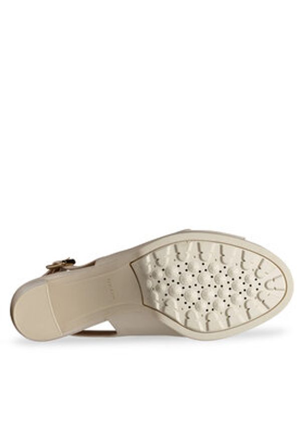 Geox Sandały D Walk Pleasure 85S D45B6C 000TU C1122 Beżowy. Kolor: beżowy. Materiał: skóra