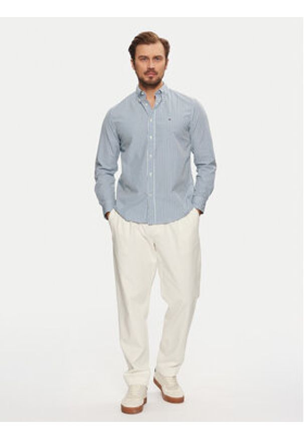 TOMMY HILFIGER - Tommy Hilfiger Koszula Classic MW0MW37549 Niebieski Regular Fit. Kolor: niebieski. Materiał: bawełna