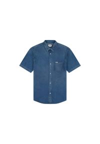 Wrangler - WRANGLER SS 1 PKT SHIRT MĘSKA KOSZULA JEANSOWA MID STONE 112350183. Materiał: jeans #3