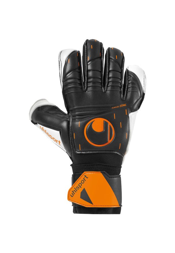 UHLSPORT - Rękawice bramkarskie Uhlsport Speed Contact Soft Flex Frame. Kolor: pomarańczowy, czarny, wielokolorowy