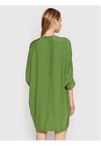 Sisley Sukienka codzienna 4B5FLV015 Zielony Relaxed Fit. Okazja: na co dzień. Kolor: zielony. Materiał: wiskoza. Typ sukienki: proste. Styl: casual #5