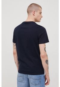 Tom Tailor t-shirt bawełniany kolor granatowy z nadrukiem. Kolor: niebieski. Materiał: bawełna. Wzór: nadruk