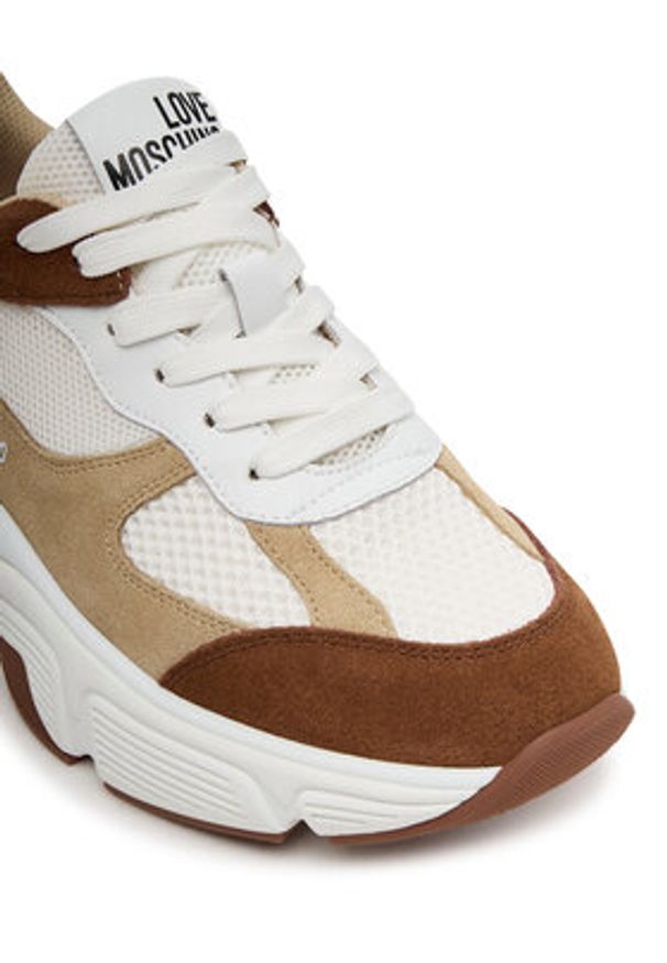 Love Moschino - LOVE MOSCHINO Sneakersy JA15246G1NIQF10B39 Kolorowy. Materiał: skóra, zamsz. Wzór: kolorowy