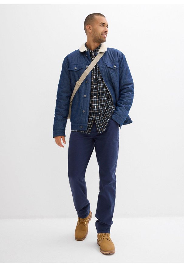 bonprix - Koszula flanelowa z długim rękawem, z czystej bawełny. Kolor: szary. Materiał: bawełna. Długość rękawa: długi rękaw. Długość: długie